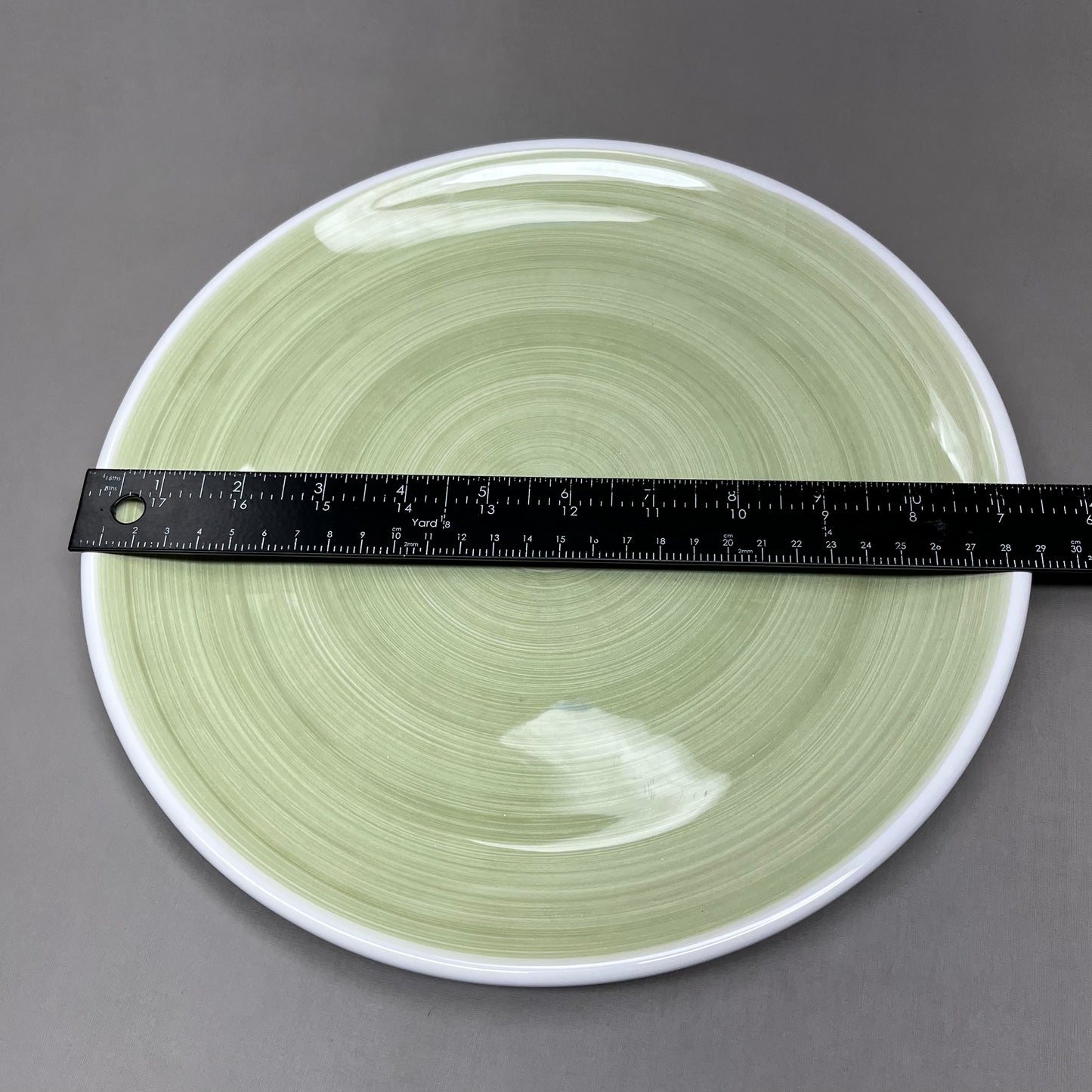 SUMMERHILL & BISHOP LOT OF 2! Ceramic Dinner Plate Season Green, 11.5 in Diam. (New)