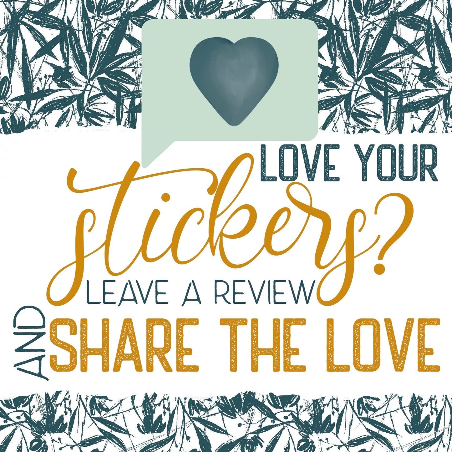 Hales Yeah Design Love Your Forever Sticker ~3" at Longest Edge