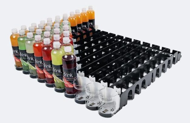 ZA@ Food Storage Fun!!! RTC (Set of 4) Beverage Merchandising Dispenser w/Spring Glide