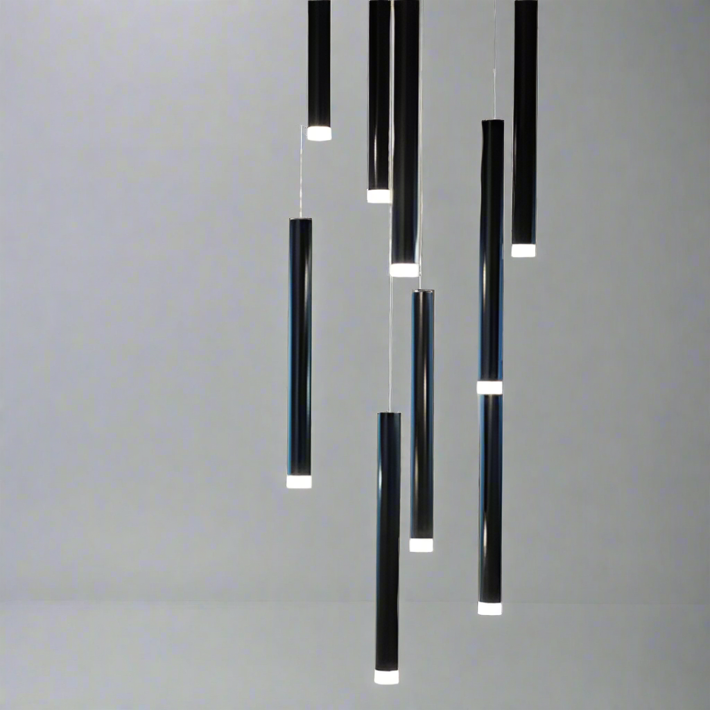 LINDSLEY Reed Surface Mount CorTen-ish Pendant Light 24" X 2.25" Dia. W/ Hatch LED Driver & Bulb (New Other)