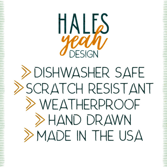 Hales Yeah Design Burt Macklin is on The Case Sticker ~3" at Longest Edge