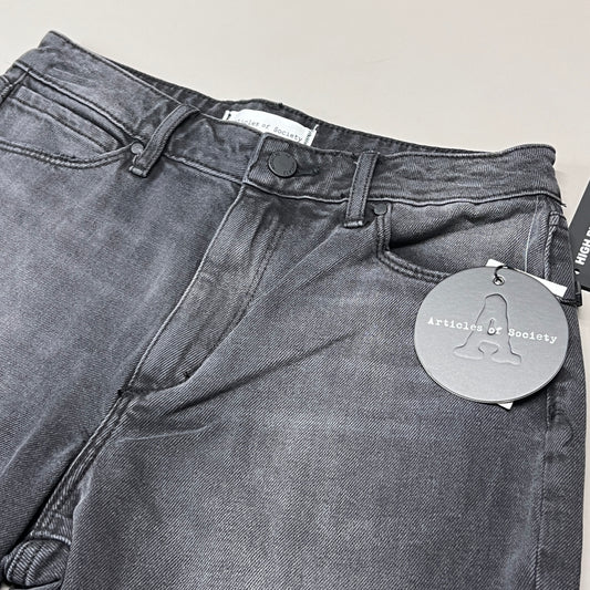 ARTICLES OF SOCIETY Kate Eleele Raw Hem Cropped Jeans Women's Sz 26 Black 4810TQB-720 (New)