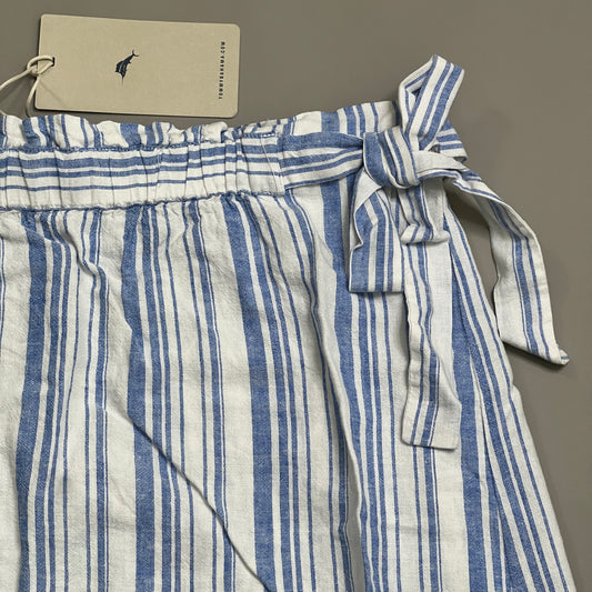 TOMMY BAHAMA Women's Shell Yea Stripe Midi Skirt Turkish Sea Size S (New)