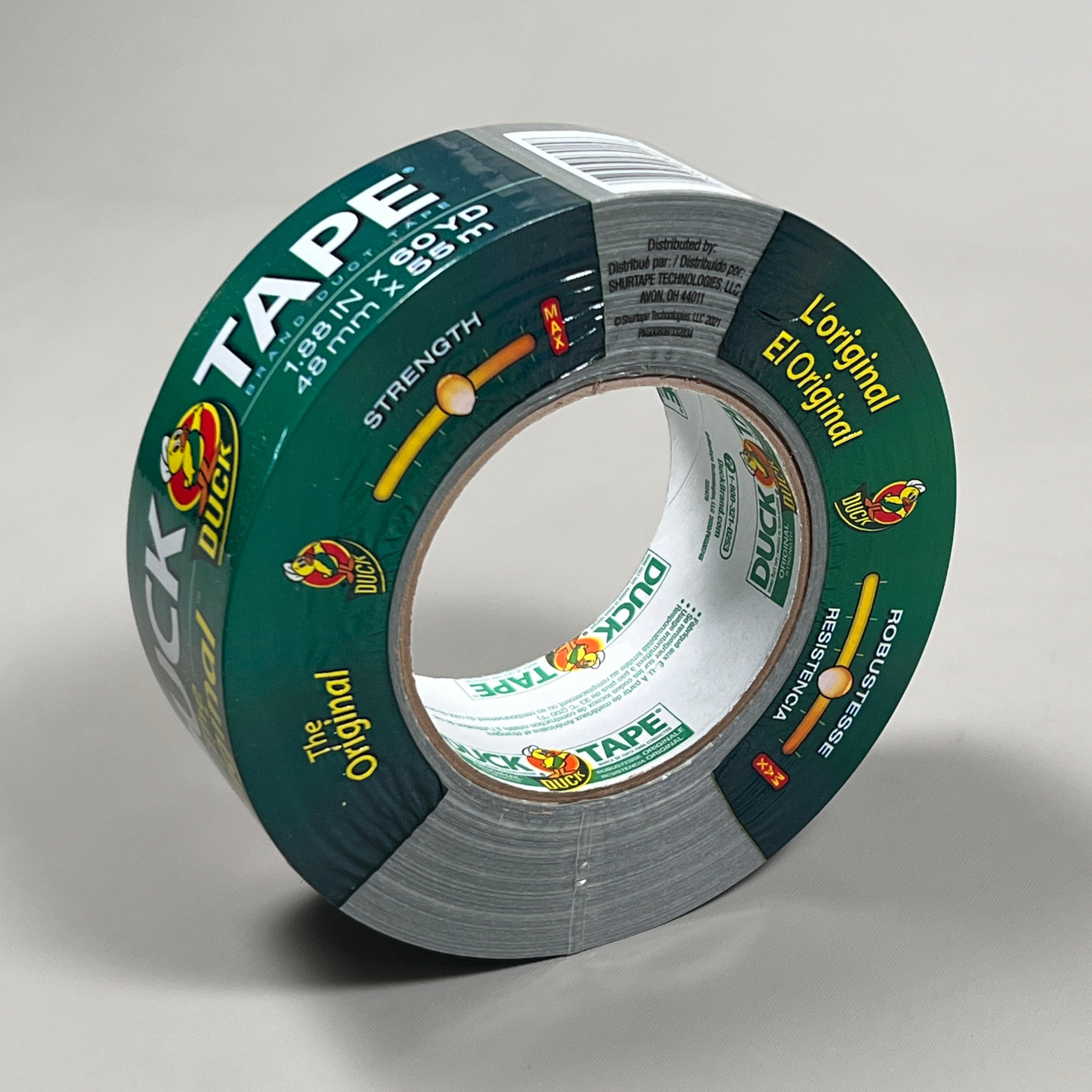 The Original Duck Tape Brand 761288 Duct Tape, 1-Pack 1.88 Inch x 10 Yard  Silver