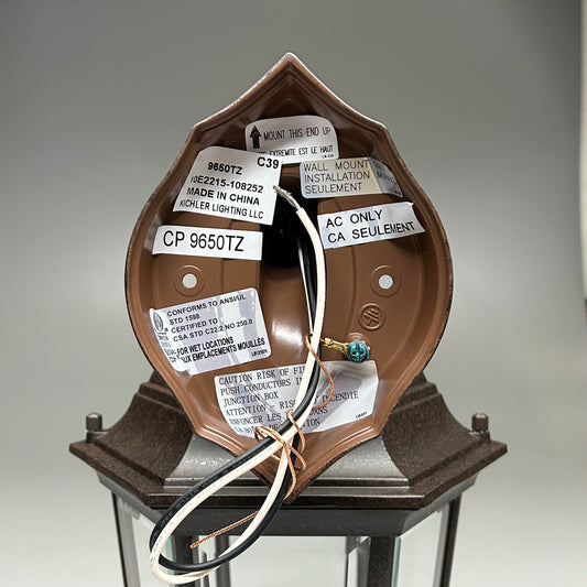 KICHLER LIGHTING Madison 1 Light Outdoor Wall Bracket Tannery Bronze 100W (New)