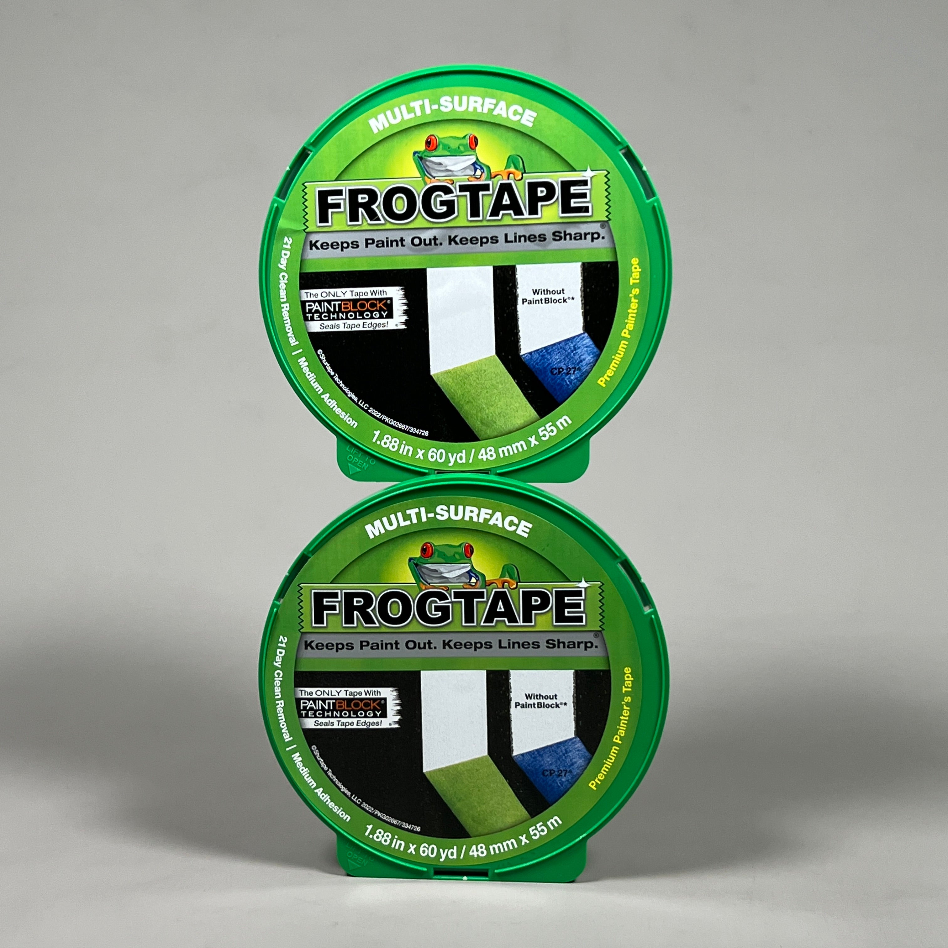 FrogTape Multi-Surface Painting Tape, Green, 0.94 in. x 60 yd.