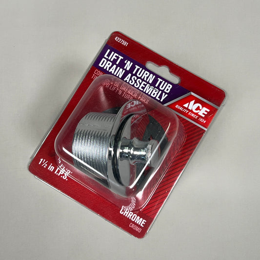 ACE 6-PACK of Lift 'n Turn Tub Drain Polished Metal Assembly 1-1/2 in. (New)