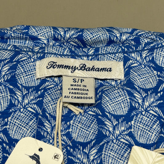 TOMMY BAHAMA Women's Fineapple Sleeveless SunDress Blue/White Turkish Sea Size S (New)
