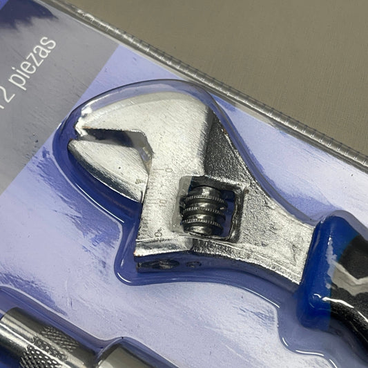 ZA@ HELPING HAND 12 PC Stubby Tool Set W/ Adjustable Wrench And Screwdriver FQ20309 (New) B