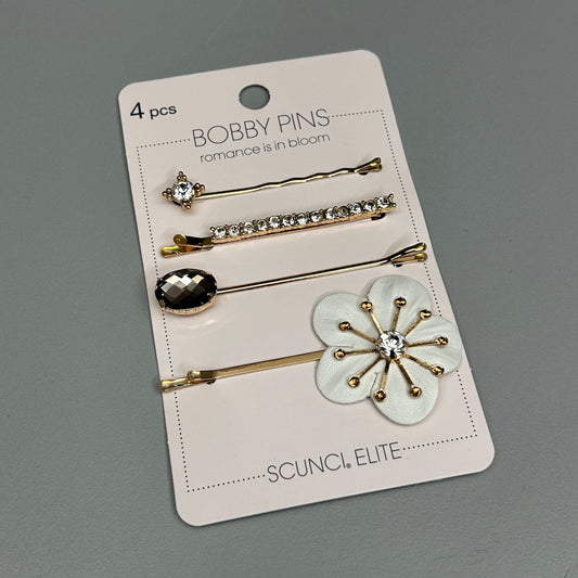 SCUNCI 6-PACK! Motif Bobby Pins Elite Collection 4-Pieces (New)