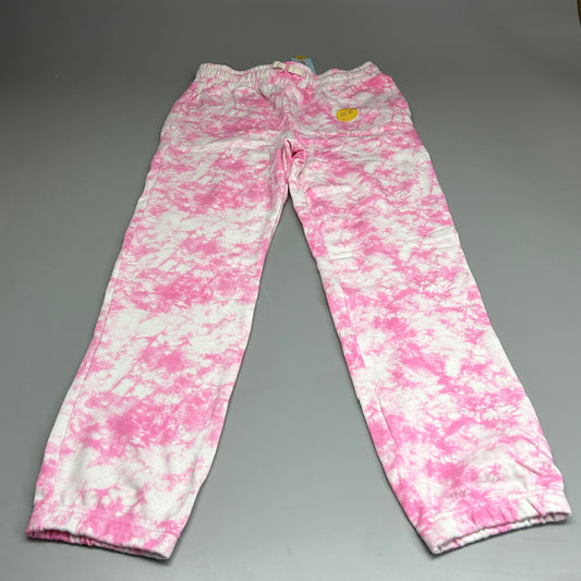 CAT & JACK Kids' Drawstring Tie Dye Jogger Pants Bright Pink Sz XL (New)