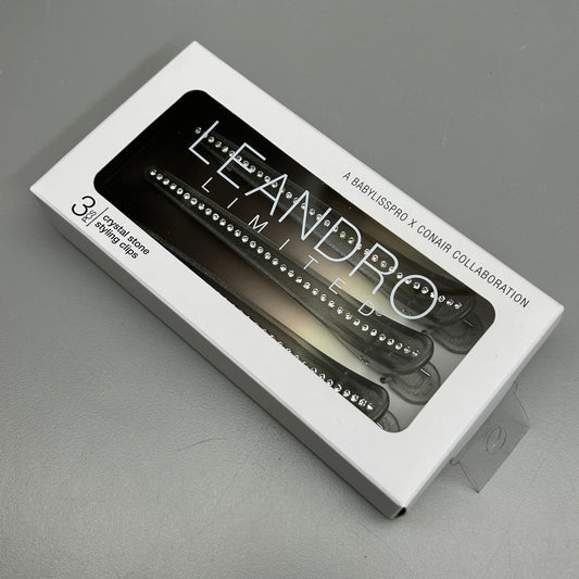 CONAIR 3-PACK! Leandro Limited Crystal Stone Styling Clips 3-Pieces (New)