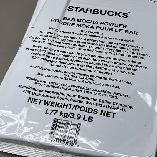 ZA@ STARBUCKS (6 PACK) Bar Mocha Powder Each 62.5 oz/bags BB 03/26