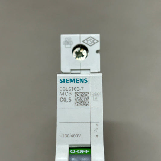 SIEMENS Miniature Circuit Breaker 230/400 V 6KA Off-White 5SL6105-7 (New)