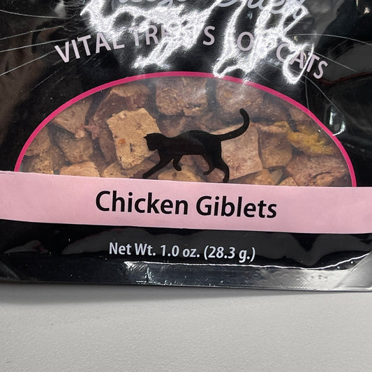 VITAL ESSENTIALS Freeze-Dried Chicken Giblets Cat Treats 1 oz (10/24)