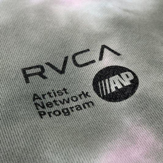 RVCA Artist Network Program Tie Dye Hoodie Youth Sz S / 10 AVBSF00106 Green (New)
