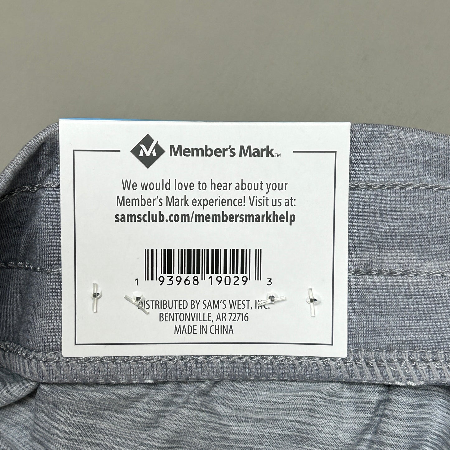 MEMBERS MARK Favorite Straight Leg Soft Pant Light Grey Camo Size Large (New)