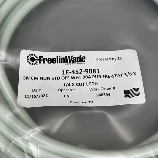 FREELIN-WADE Tubing 25 ft Off White 1E-452-9081 (New)