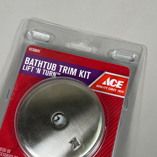 ACE Bathtub Brushed Nickel Trim Kit Lift n' Turn (New)