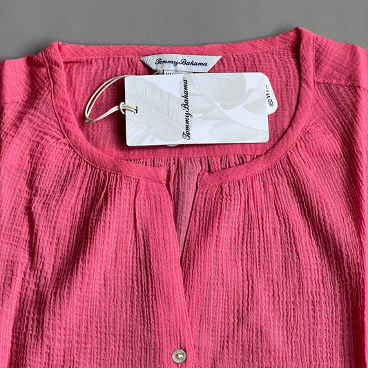 TOMMY BAHAMA Women's Lana Bay Gauze Top 3/4 Sleeve Tutti Frutti Size XXS (New)