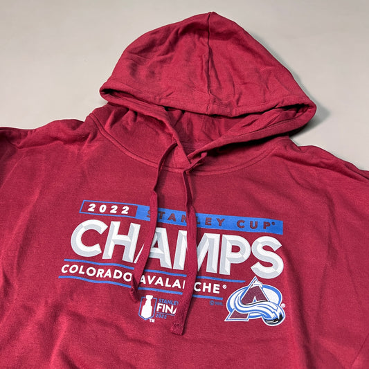 FANATICS 2022 Stanley Cup Champs Colorado Avalanche Final Hoodie Sz S Burgundy 22NHL0024 (New)