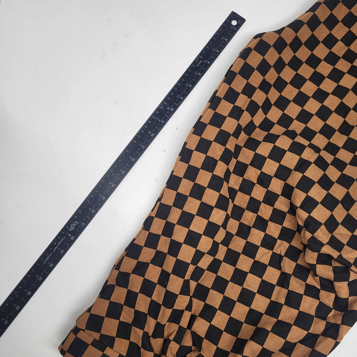 DRESSED IN LALA Rocky Harem Baggy Pants SZ L Caramel + Black Checkerboard