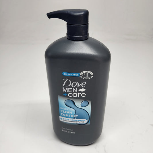 ZA@ DOVE (4 PACK) Men + Care Hydrating Clean Comfort Body + Face Wash (As Is)