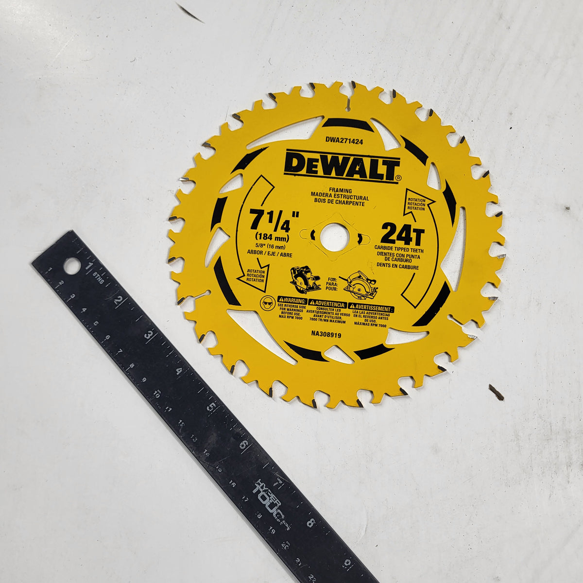 DEWALT (10 PACK) Rotating Saw Blades 24t 7.25in DWA271424B10 (Damaged Box)