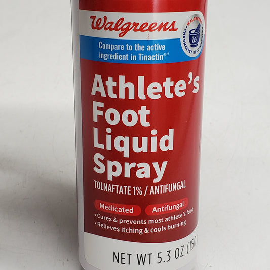 WALGREENS Athlete's Foot Liquid Spray Antifungal 5.3 OZ BB 03/27