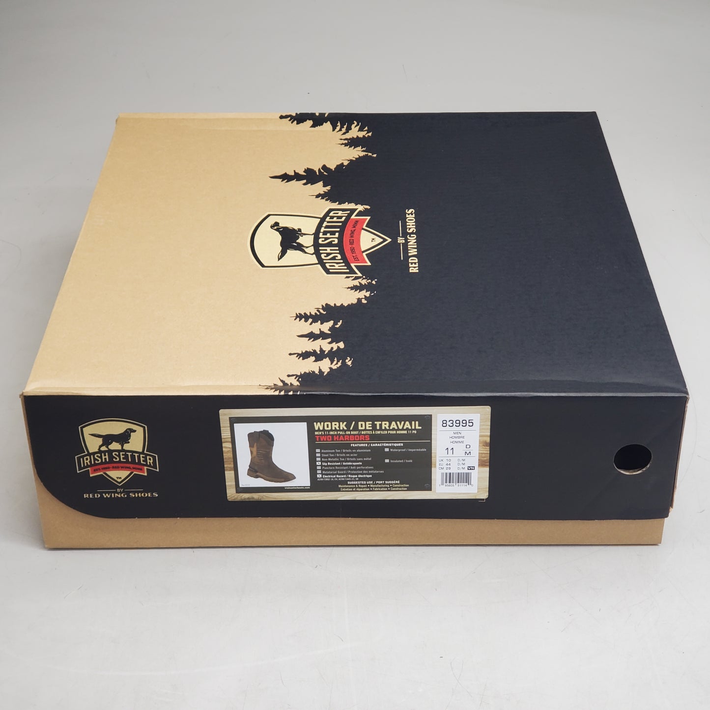 RED WING Irish Setter Two Harbors 11" Pull-on Boot Work Men's SZ 11D Brown 83995 American Star