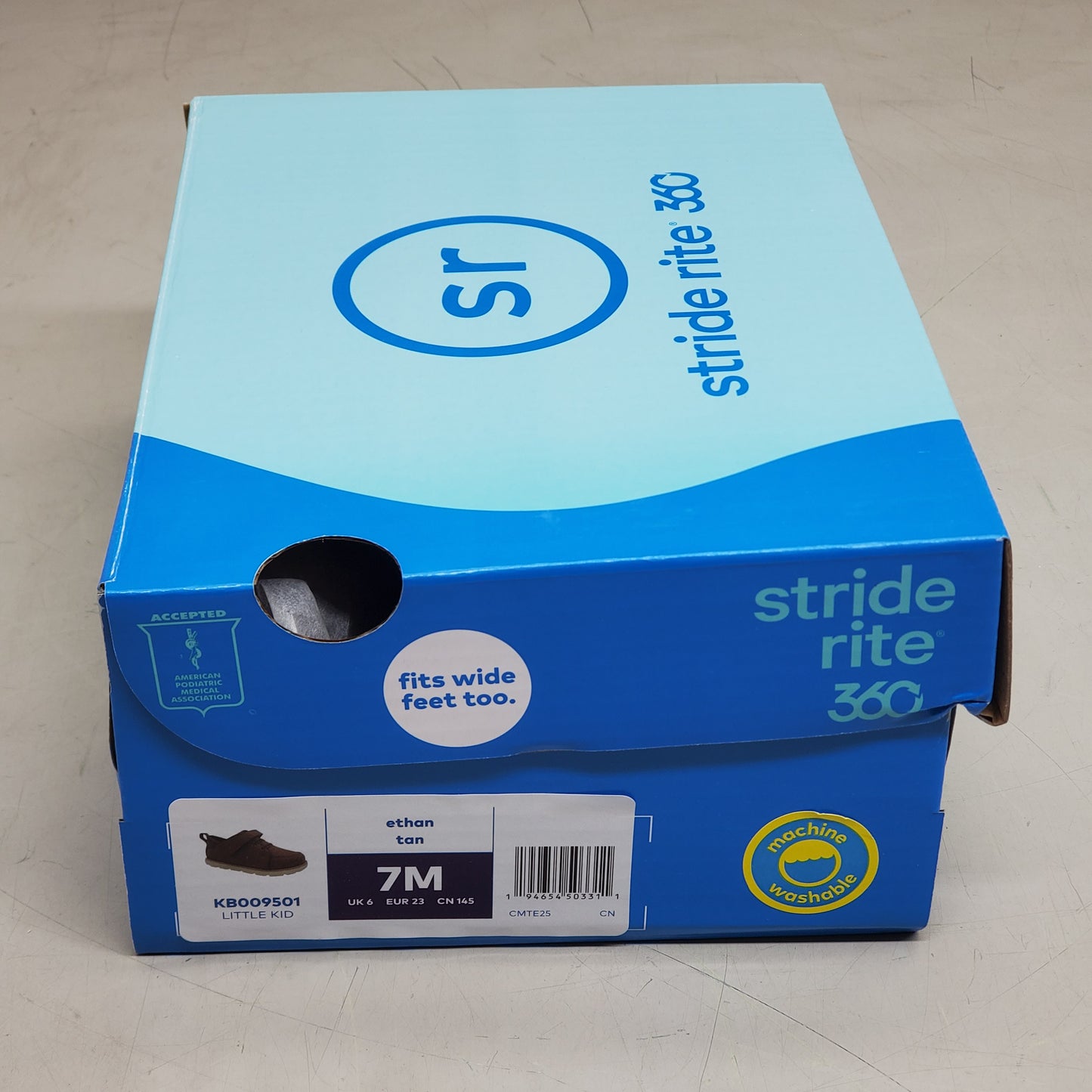 STRIDE RITE 360 Ethan Dress Sneaker Shoes Kids SZ 7M Tan KB009501