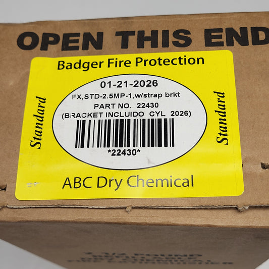BADGER FIRE PROTECTION Refillable Dry Chemical Fire Extinguisher 2.5 lbs 22430
