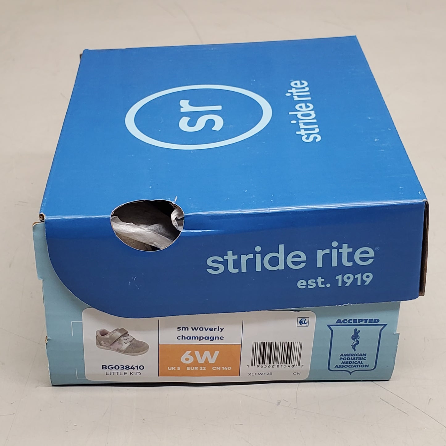 STRIDE RITE SM Waverly Dress Shoes Toddler SZ 6W Champagne BG038410