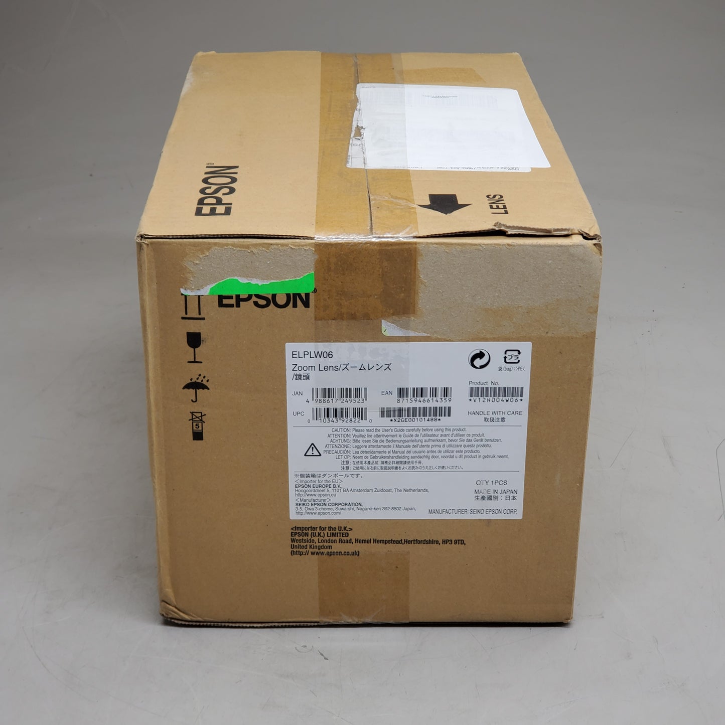 EPSON Wide Short Throw Projector Zoom Lens Elplw06 V12H004W06