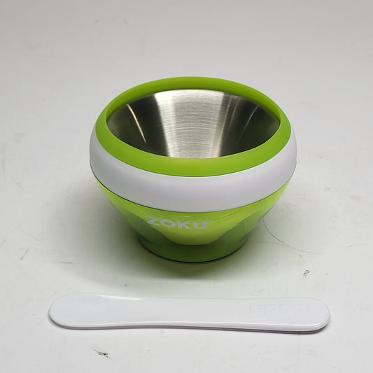 ZOKU Instant Ice Cream Maker Stainless Steel Bowl Gelato Sorbet 5 fl oz Green