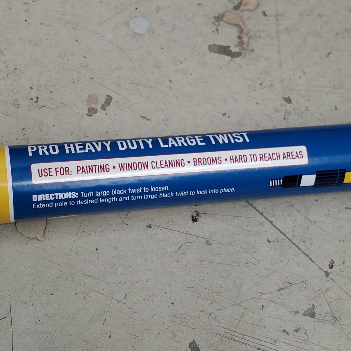 PREMIER Fiberglass & Stainless Extension Pole Heavy Duty Large Twist 5' - 10' Orange 84510