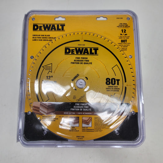 DEWALT (3 PACK) Circular Saw Blade Fine Finish Wood Cutting 80t 12" DWA11280