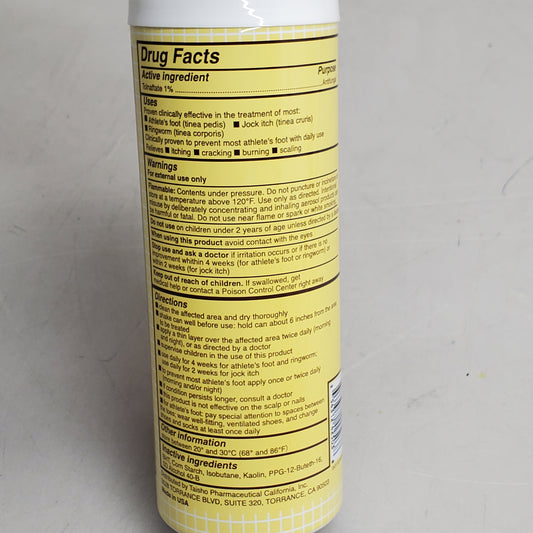 DERMAN (3 Pack) Antifungal Powder Spray Tolnaftate 1% For Athletes Foot 4.6 OZ BB 12/26