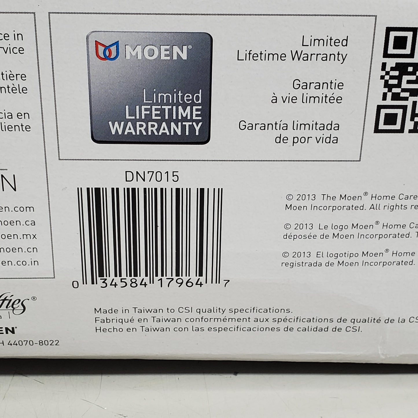 MOEN Home Care Toilet Safety Bar Rails White DN7015