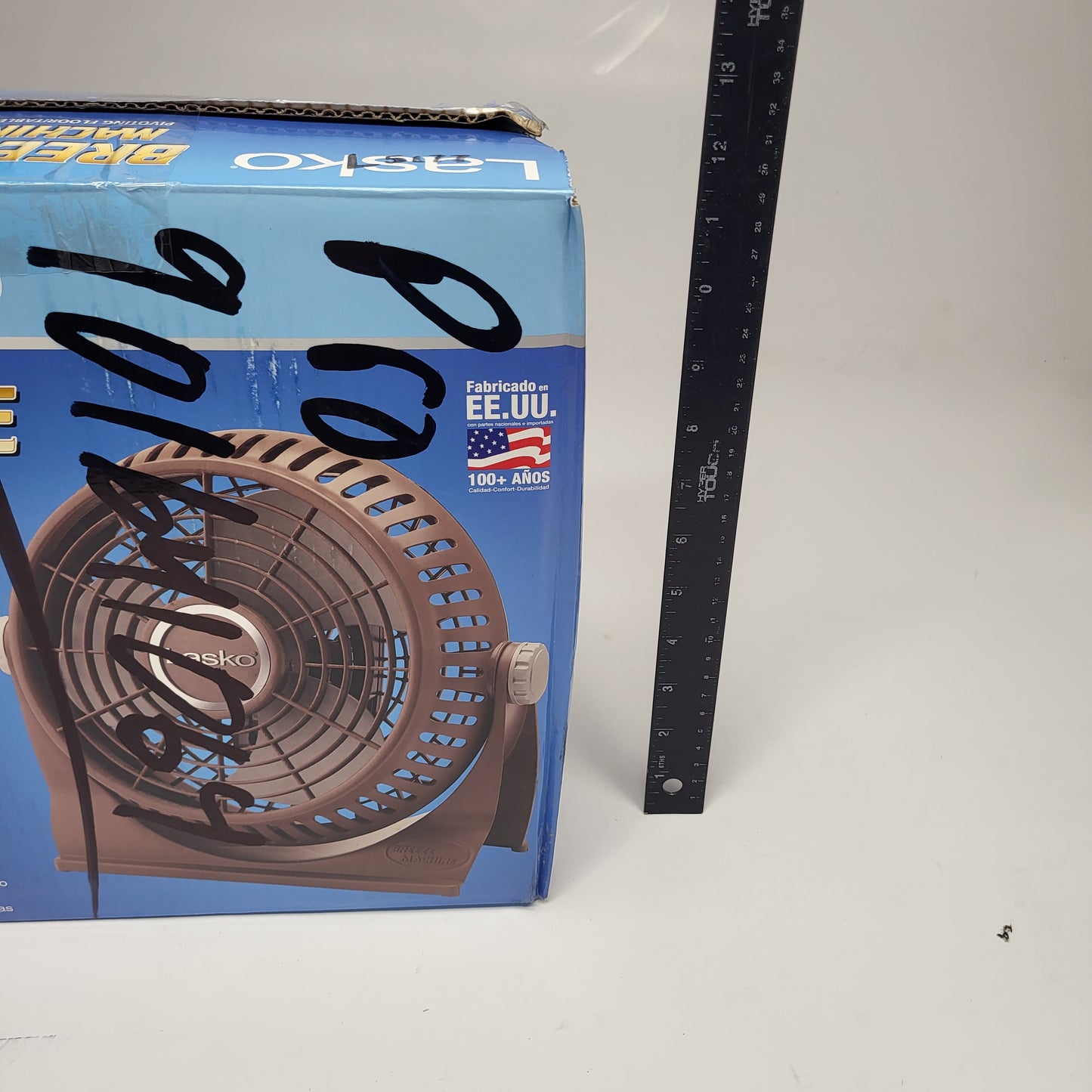 ZA@ LASKO Lot of 3 Breeze Machines Pivoting Floor/table Fans Brown/Black (As Is)