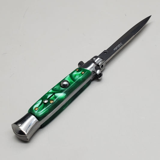 ZA@ ARMED FORCE TACTICAL Hand Crafted OTF Pocket Knife 9" knife 4" blade Green ST-6GN