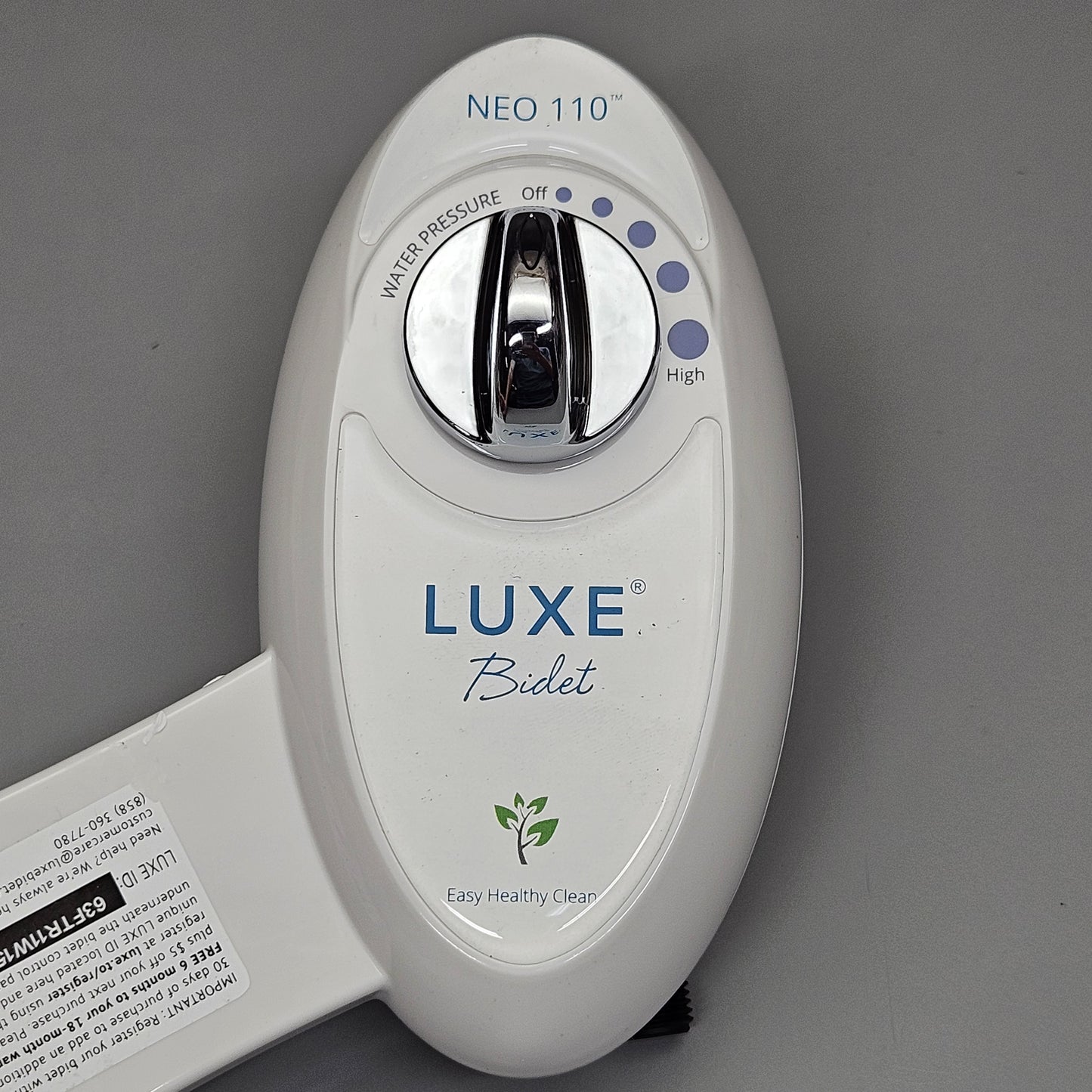 LUXE Bidet Toilet Attachment W/ Water Pressure Knob & Single Nozzle NEO110