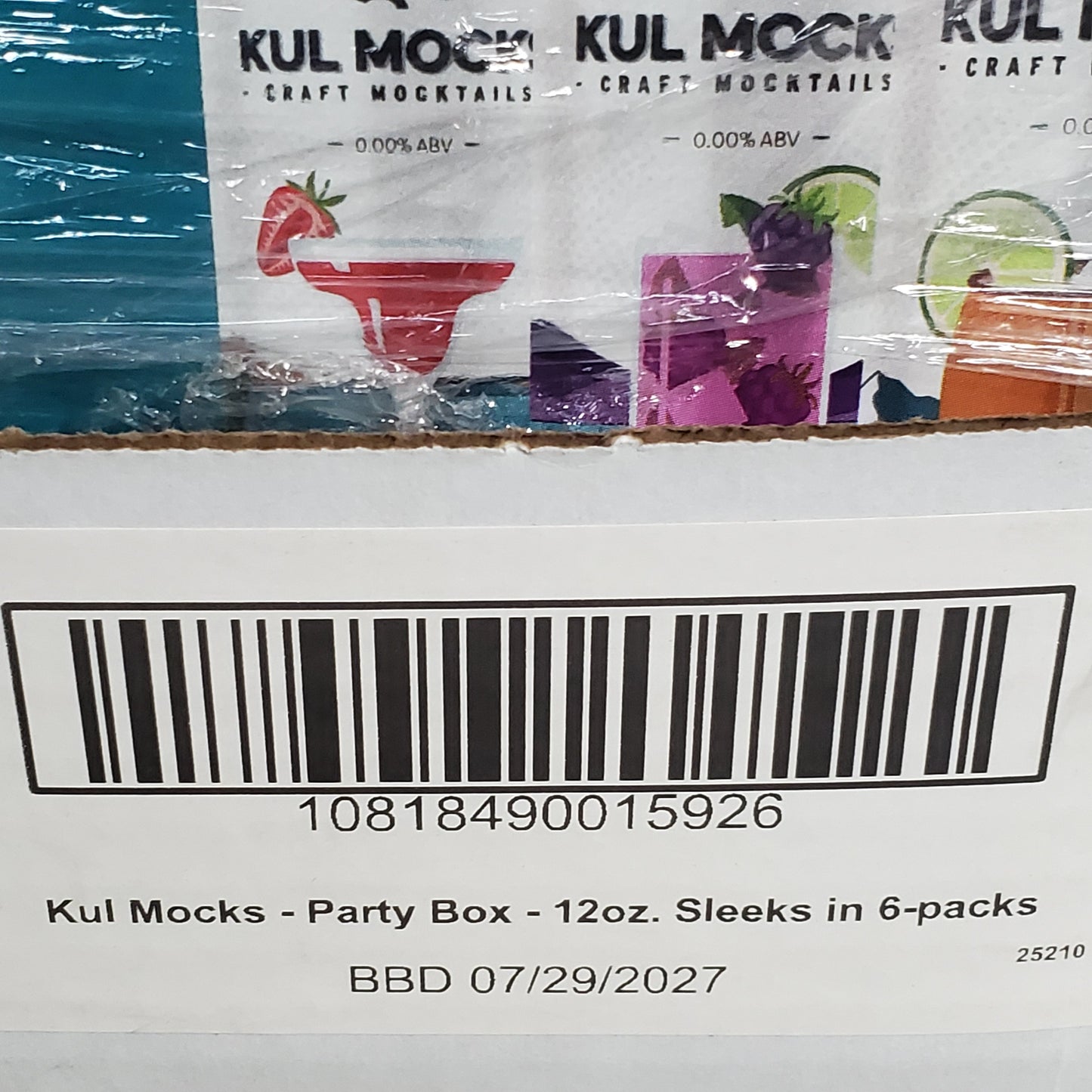 KUL MOCKS (24 PACK) Non-Alcoholic Cocktail Mixers, Variety Party Box, 0.00% ABV 12 fl oz BB 07/27