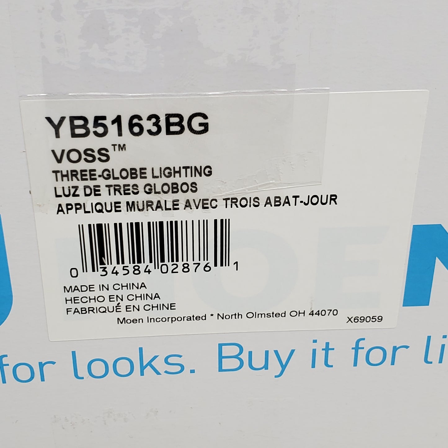 MOEN Voss Three Light Vanity Wall Light Fixture 7"L X 22"W X 9.5"H Brushed Gold YB5163BG