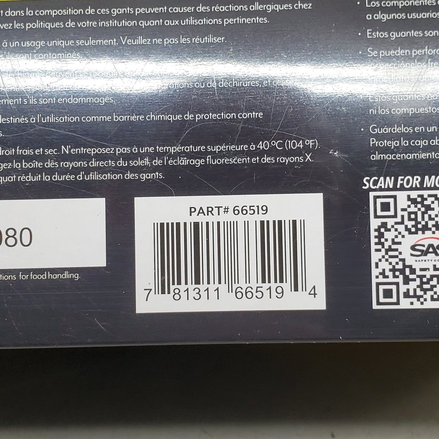 RAVEN (100 Gloves) Powder Free Nitrile Examination Gloves XL Black 66519 Disposable Powder-Free