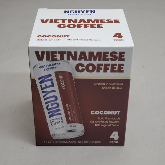 ZA@ NGUYEN COFFEE SUPPLY (24 Pack) Vietnamese Coffee Coconut 7.5 fl oz BB 11/25 (AS-IS, some boxes need to be removed or cleaned) I