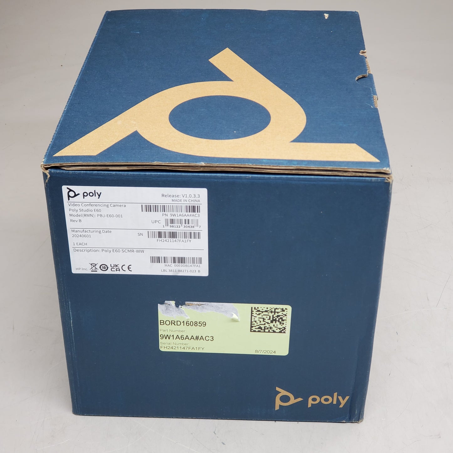 POLYCOM Video Conferencing Camera Poly Studio E60 V1.0.3.3 PBJ-E60-001