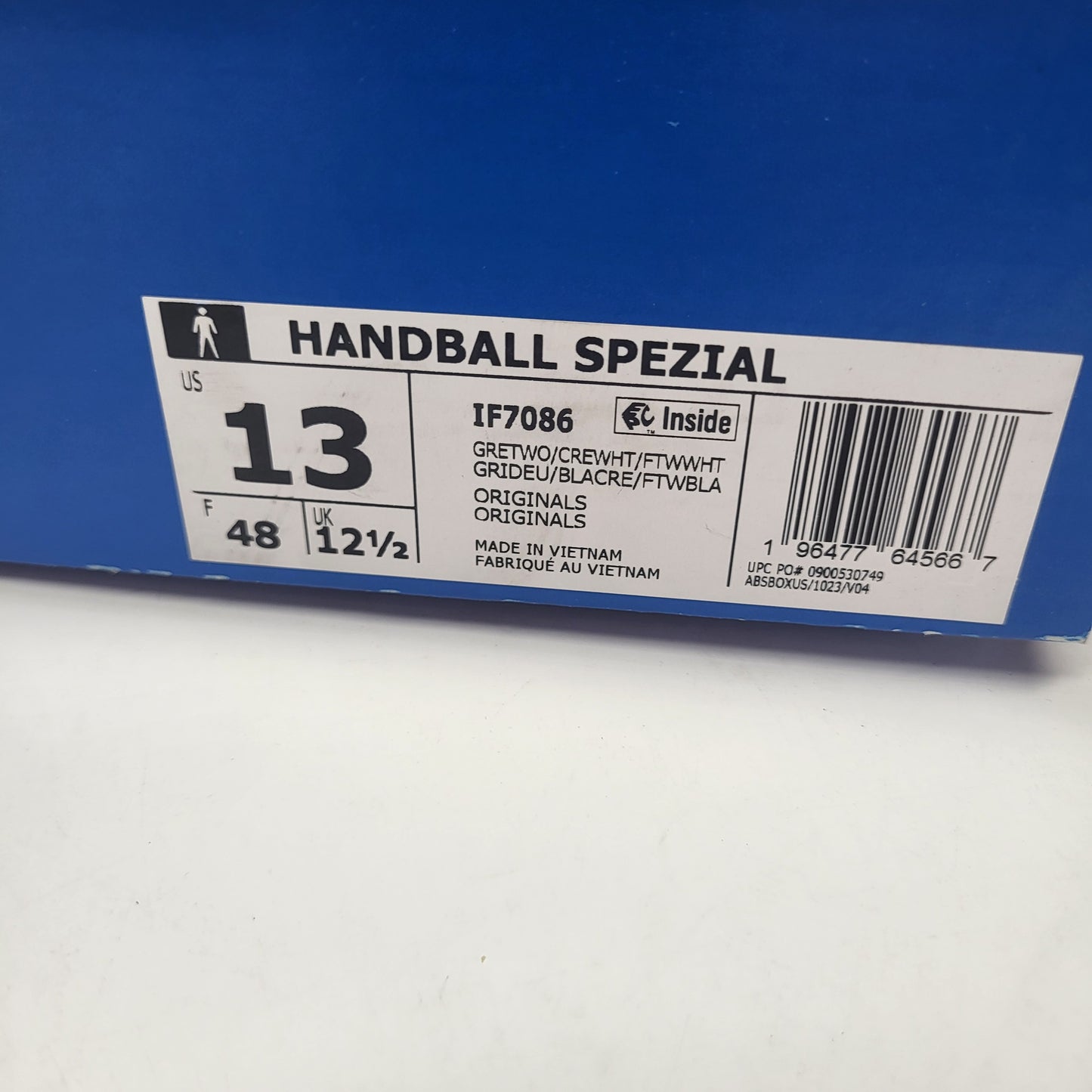 ADIDAS Handball Speziel Originals Sz 13 Grey Two/ Cream White IF7086 (As - Is)