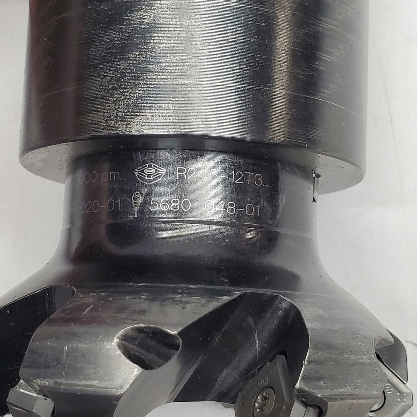 SANDVIK Tool Holder with 6 Insert Angle Face Milling Cutter RA245-076R25-12M (Used)