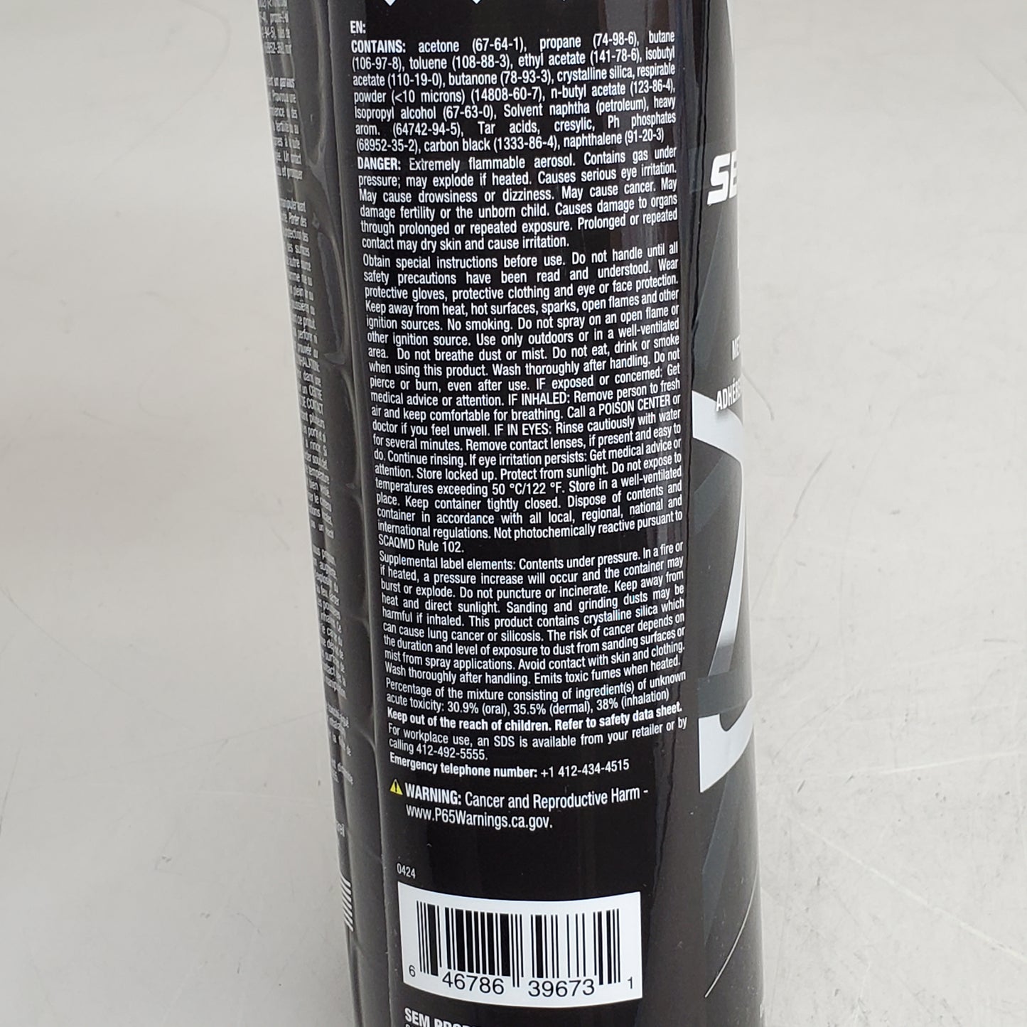 SEM Self Etching Primer Metal Adhesion 15.5 oz Black 39673